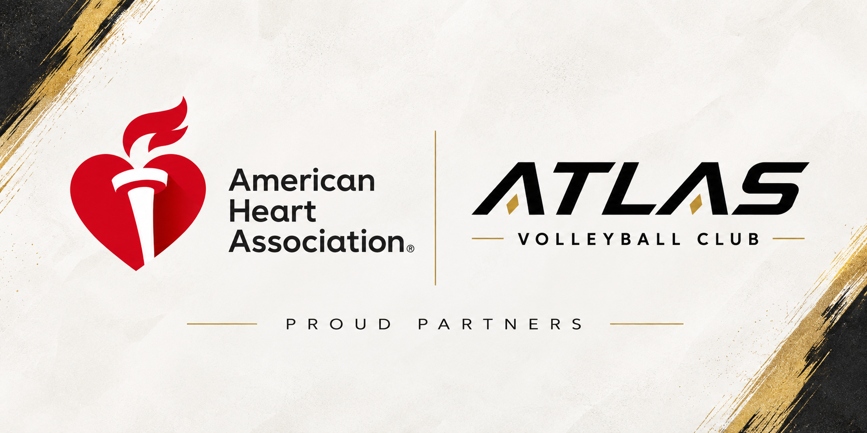 American Heart Association and Atlas Volleyball Club graphic